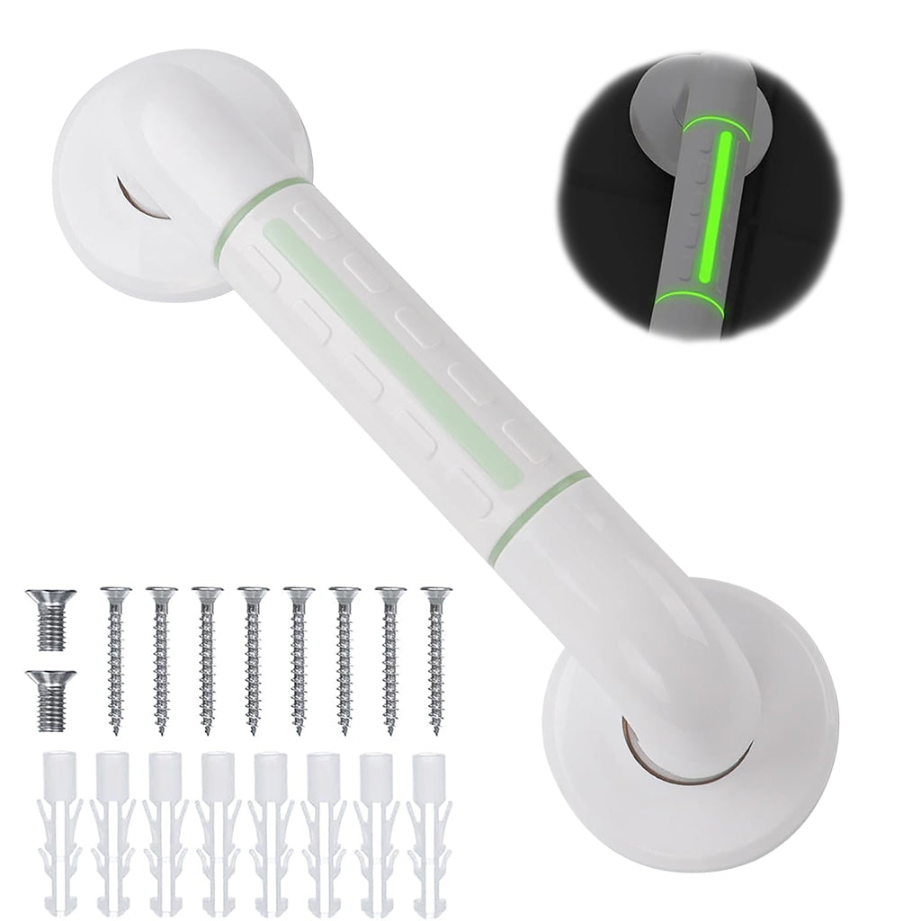 HANNEA Safety Grab Bar for Bathroom Glow-in-the-dark Handrail 11.8 inches Stainless Steel Grab Bar for Elders, Pregnant Women, Anti-slip Safety Secure Wall Mounted Grab Bar for Bathroom, Toilet HANNEA Safety Grab Bar for Bathroom Glow-in-the-dark Handrail 11.8 inches Stainless Steel Grab Bar for Elders, Pregnant Women, Anti-slip Safety Secure Wall Mounted Grab Bar for Bathroom, Toilet